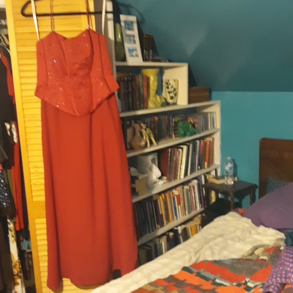 Formal boned-bodice dress size 14